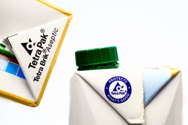 Pescara, İtalya 17 Ocak 2020: Tetra Pak Paketleme Şirketi