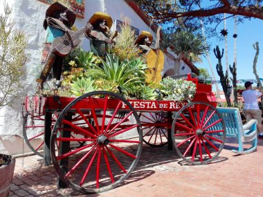 SAN DIEGO, California - 12 Eylül 2018: Eski Şehir San Diego Eyalet Parkı manzarası