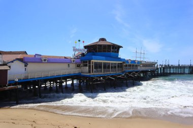 REDONDO BEACH, Los Angeles, California - 21 Mayıs 2019: Redondo Sahili İskelesi