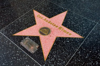 Hollywood, California - 20 Mayıs 2019: Hollywood Bulvarı, Los Angeles, Kaliforniya 'da Hollywood Şöhret Yolu' nda LOS ANGELES 'in Yıldızı