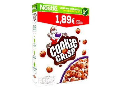 Pescara, İtalya - 31 Mayıs 2020: Nestle tarafından üretilen Kurabiye Gevreği