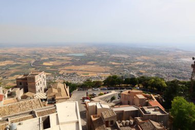 Erice Dağı, Sicilya 'dan panorama manzarası (İtalya)