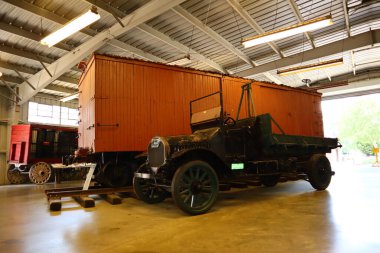 Los Angeles, California - 11 Mayıs 2019: TRAVEL TOWN MÜZESİ, 5200 Zoo Drive, Los Angeles