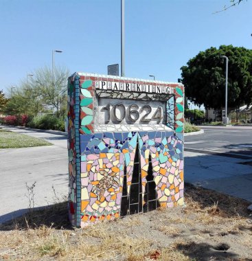 Los Angeles, Kaliforniya 10 Eylül 2018: WATTS TOWERS Park, Simon Rodia Eyalet Tarihi Parkı, LOS ANGELES