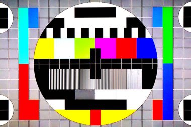 Monoskop, TV Statik Gürültü Arızası Efekti tarafından oluşturulan TV Test Düzeni Projeniz için eski bir televizyon konseptinden orijinal fotoğraf