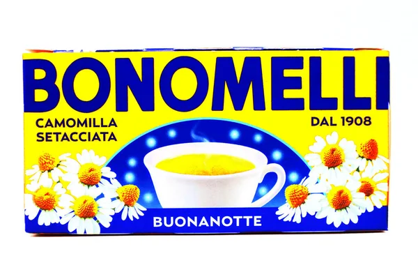 stock image Pescara, Italy - April 15, 2020: BONOMELLI Italian Chamomile Tea