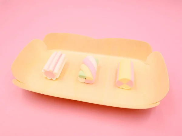 Köstliche Marshmallows Raum Für Text — Stockfoto
