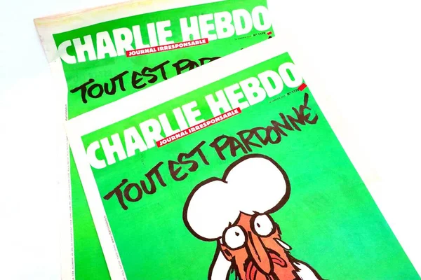 2015年1月14日 法国巴黎 法国讽刺周刊Charlie Hebdo 1178年 2015年1月14日出版 查理周刊之后的第一期 — 图库照片