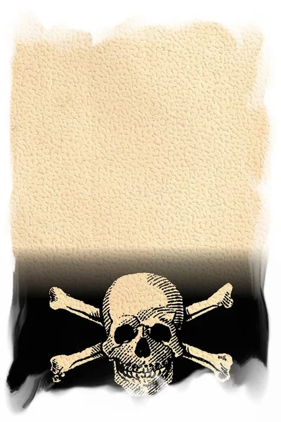 Ілюстрація Джолі Роджера Символ Черепа Перехресних Кісток — стокове фото