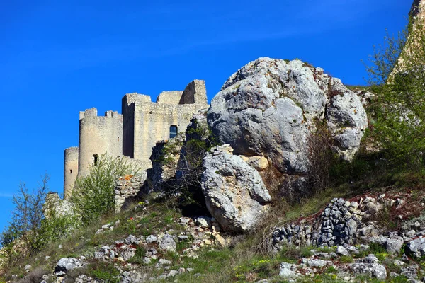 Castello Rocca Calascio Una Fortezza Cima Alla Montagna — Foto Stock