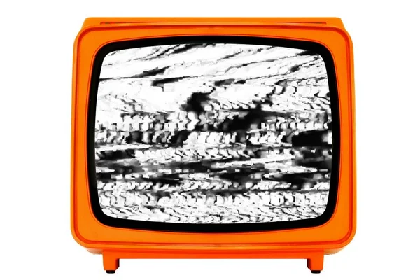 Телевидение Белом Фоне — стоковое фото