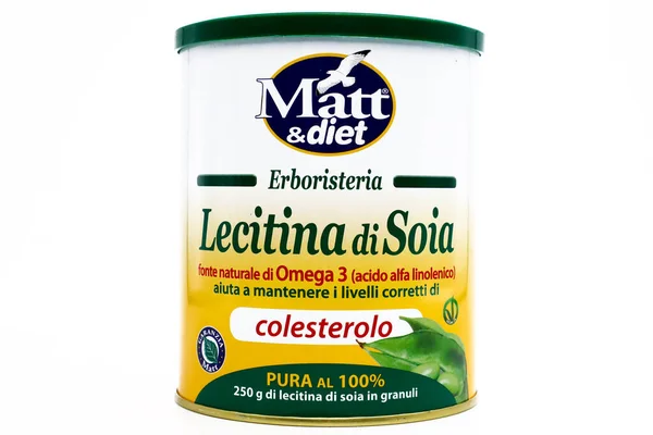 ペスカーラ イタリア2019年12月18日 マット ダイエット大豆レシチン顆粒 大豆レシチンは コレステロールを減少させ 心血管疾患のリスクを低減する効果があります — ストック写真