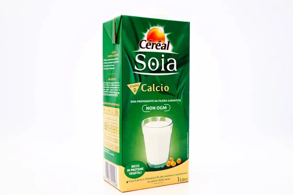 ペスカーラ イタリア2019年12月19日 穀物豆乳 セリアルは栄養 サンテのブランドです — ストック写真