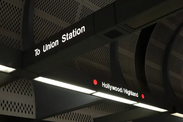 Hollywood California Octubre 2019 Vista Sobre Pista Hollywood Highland Metro — Foto de Stock