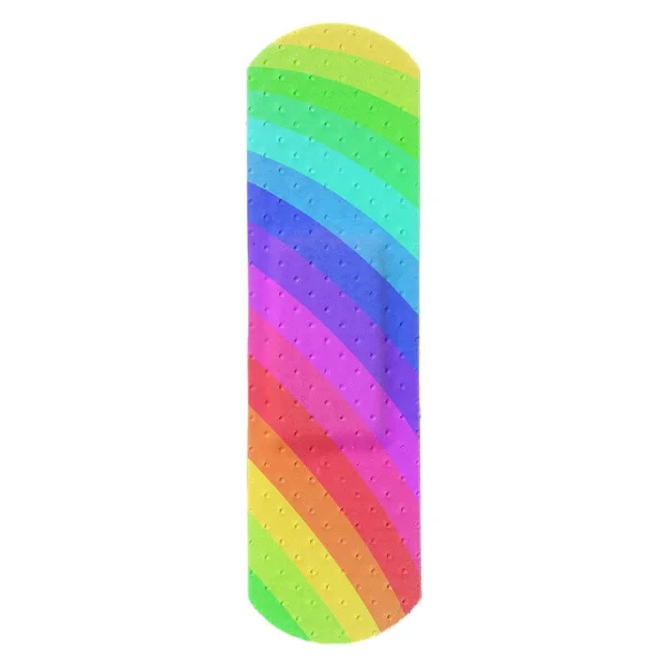 Streifen Aus Adhäsivem Bandage Plaster Medizintechnik Rainbow Style — Stockfoto