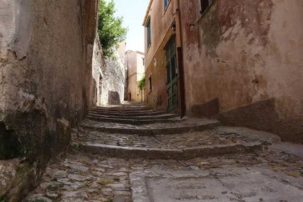 Erice Sicílie Itálie Července 2022 Středověká Ulice Erice — Stock fotografie