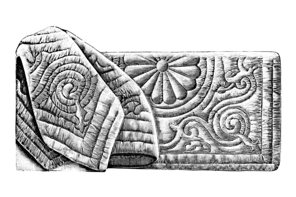 Ручной Эскиз Винтажных Одеял Иллюстрация — стоковое фото
