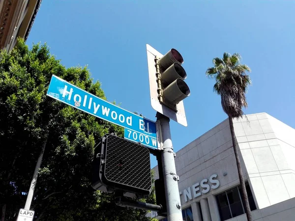 Holllywood Los Angeles California September 2018 Hollywood Boulevard Rambu Arah — Stok Foto