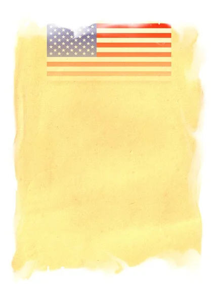 特にアメリカ Flag Vintage Paper — ストック写真