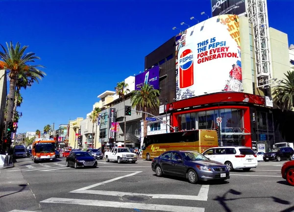 Hollywood Los Angeles Californië September 2018 Pepsi Muur Affiche Metro — Stockfoto