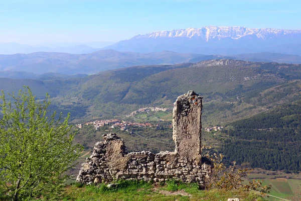 Κάστρο Του Rocca Calascio Είναι Ένα Ορεινό Φρούριο — Φωτογραφία Αρχείου