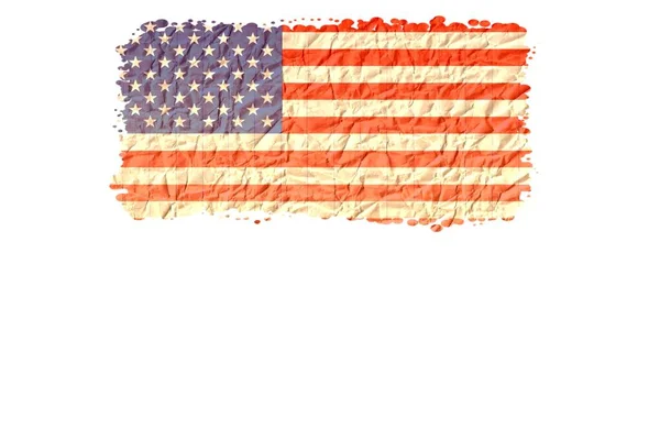 Özellikle Amerika Birleşik Devletleri Vintage Kağıt Üzerinde Flag — Stok fotoğraf