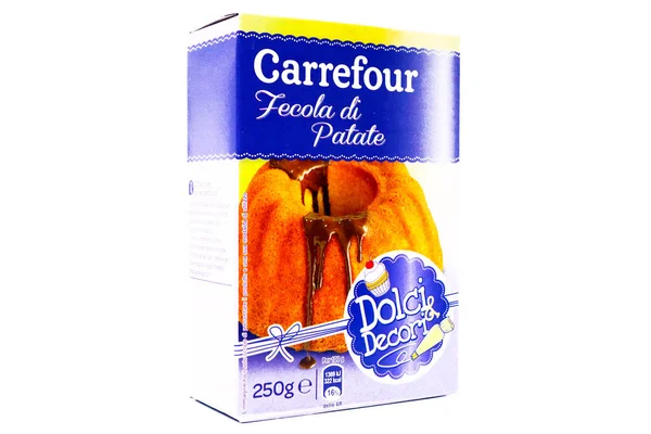 ペスカーラ イタリア 2020年4月15日 ケア4ジャガイモ澱粉 カルフールスーパーマーケットチェーンが販売 — ストック写真