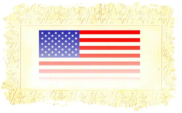特别是美利坚合众国关于复印纸的Flag — 图库照片