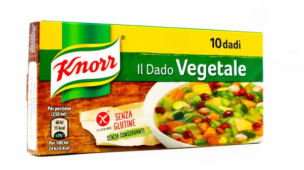Pescara Italy February 2021 Knorr Vegetable Stock Cube Knorr Brand — Stock Photo, Image
