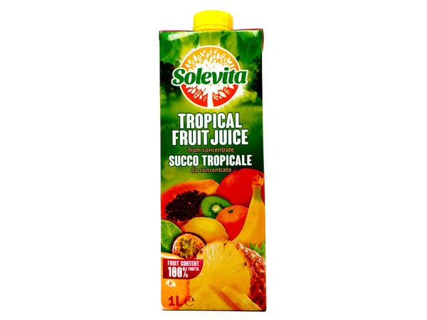 Pescara Itálie Dubna 2020 Solevita Tropical Fruit Juice Prodává Řetězec — Stock fotografie