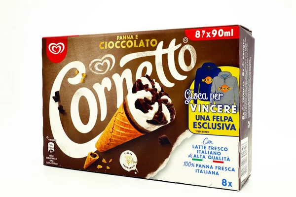 ペスカーラ イタリア2019年12月18日 Cornetto Algida Ice Cream Cornetto Algidaはユニリバーのブランドです — ストック写真