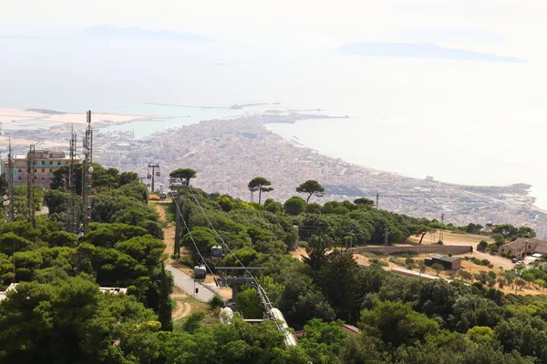 Vista Las Montañas Mar Sicilia Italia — Foto de Stock