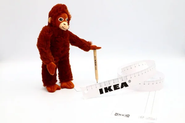 Pescara Olaszország 2019 Szeptember Ikea Soft Toy Djungelskog Orangutan Ikea — Stock Fotó