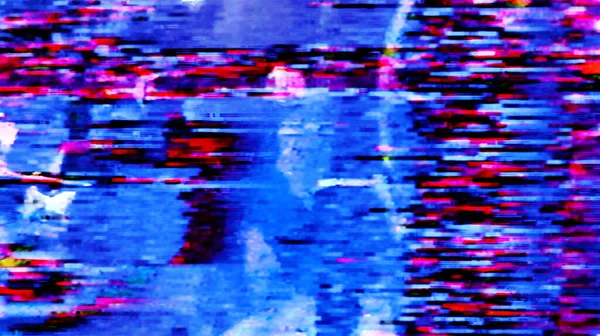 Static Noise Glitch Distortion Effect Digital Video Signal Modern Lcd — 스톡 사진