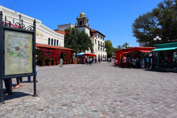 stock image Los Angeles, California - May 12, 2019: famous Mexican neighborhood and marketplace on Olvera Street in Los Angeles