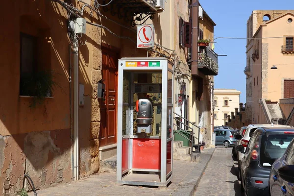 Agrigento Itálie Července 2022 Veřejná Telefonní Budka Společnosti Telecom Italia — Stock fotografie