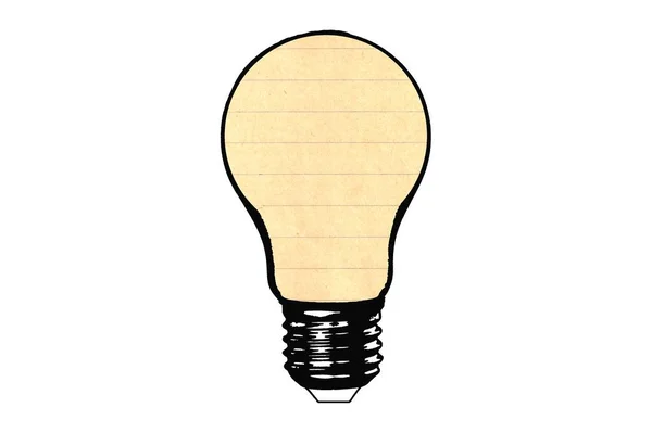 Light Bulb White Background — Stock Photo, Image