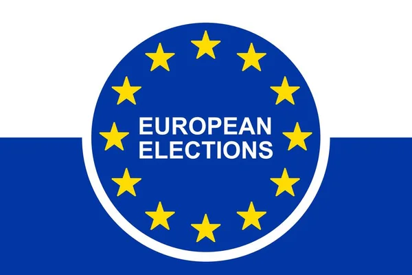 欧洲议会选举 图解模式 — 图库照片