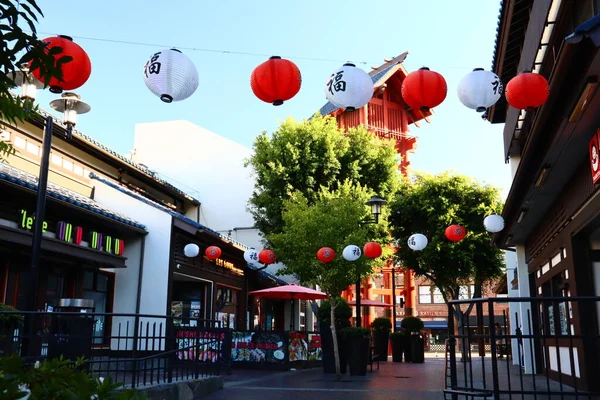 Los Angeles Califórnia Outubro 2019 Japanese Village Plaza View Little — Fotografia de Stock