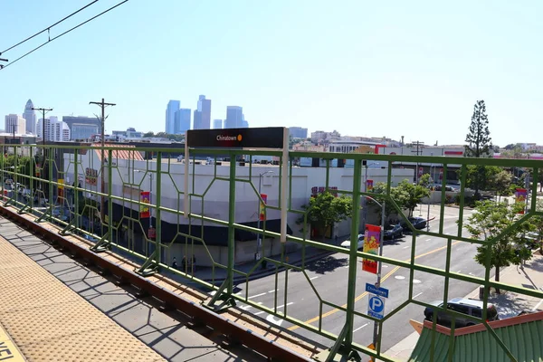 Los Angeles Kalifornien Maj 2019 Utsikt Över Chinatown Metro Station — Stockfoto