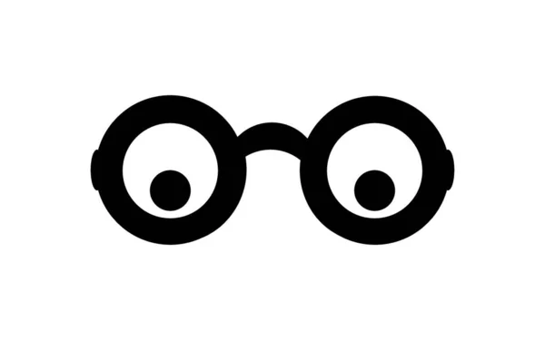 Szemüveg Ikon Elszigetelt Fehér Logó Illusztráció — Stock Fotó
