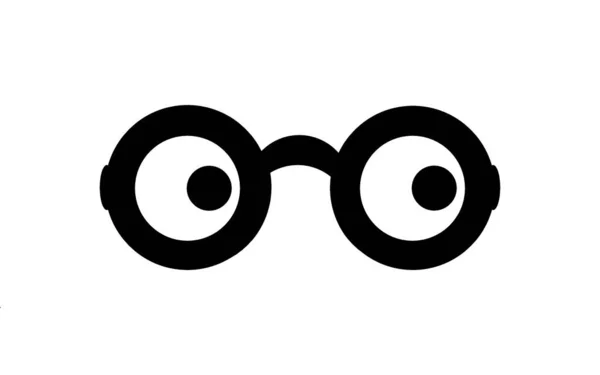 Значок Окулярів Ізольований Білому Фоні Ілюстрація Логотипу — стокове фото