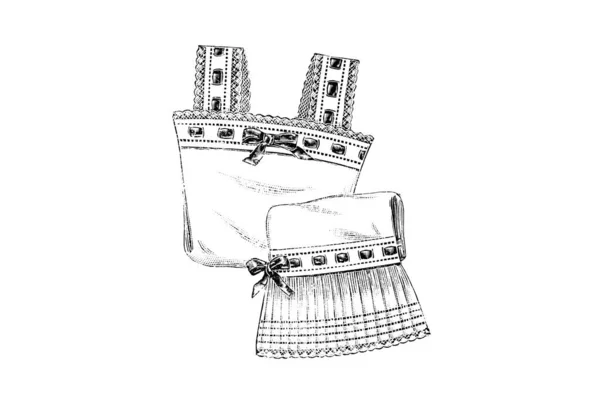 Esboço Desenhado Mão Jaqueta Mulher — Fotografia de Stock