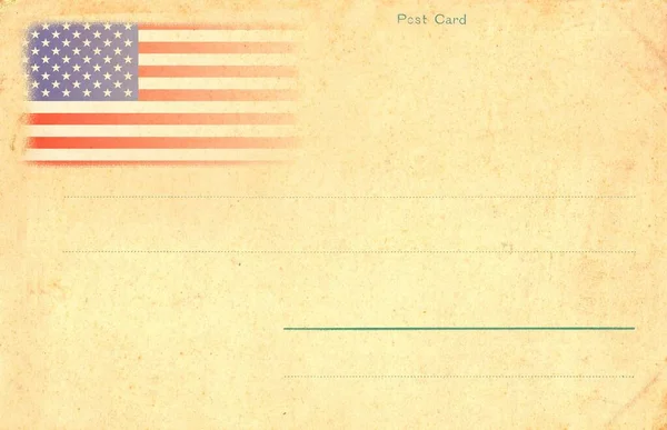 Bandera Los Estados Unidos América Original Antique Postcard —  Fotos de Stock