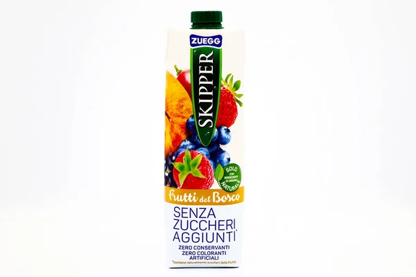 Pescara Itálie Prosince 2019 Skipper Zuegg Fruit Juice — Stock fotografie