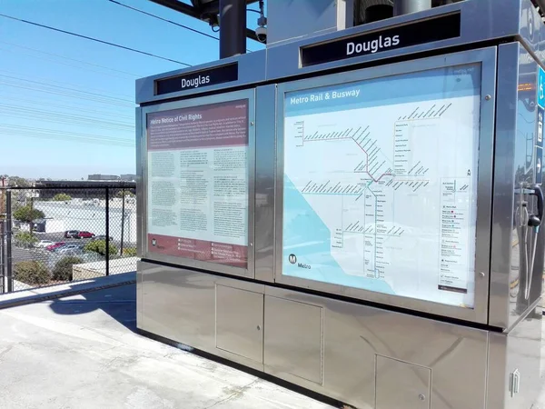 Los Angeles Californie Septembre 2018 Station Douglas Ligne Verte Métro — Photo