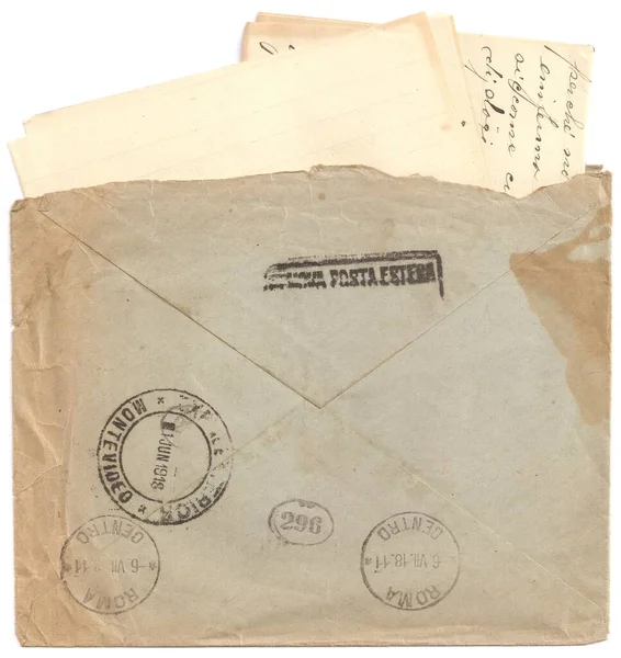Antieke Oude Luchtpost Enveloppe — Stockfoto