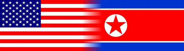 Verenigde Staten Van Amerika Noord Korea Concept Van Politieke Betrekkingen — Stockfoto