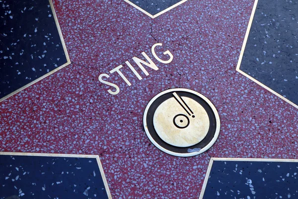 Hollywood Kalifornia Toukokuuta 2019 Star Sting Hollywood Walk Famessa Hollywood — kuvapankkivalokuva