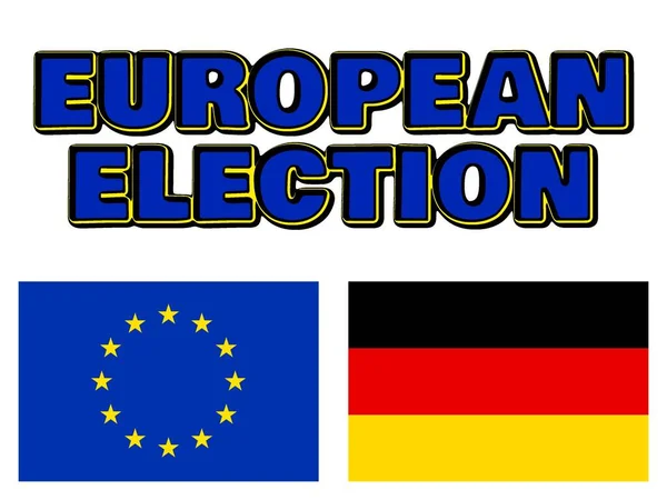 Európai Parlamenti Választások Európai Unió Zászlói Németország — Stock Fotó